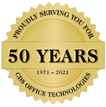 Proudly Serving You for 50 Years badge